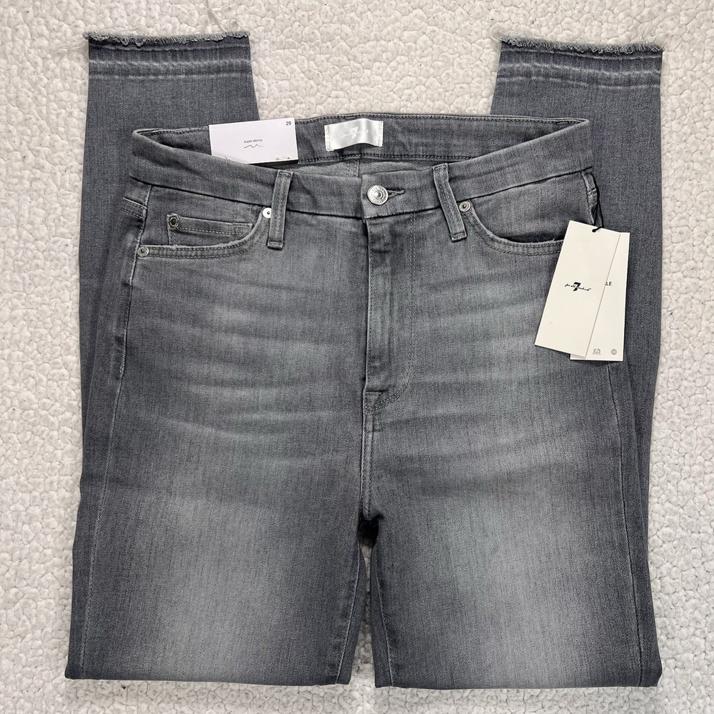 7 For All Mankind Skinny Jeans Women's 29 (28x27) Minimalist Boho‎ Casual Denim